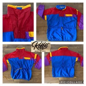 Vintage Roffe Pullover Ski Jacket Wind Breaker colorblock size medum